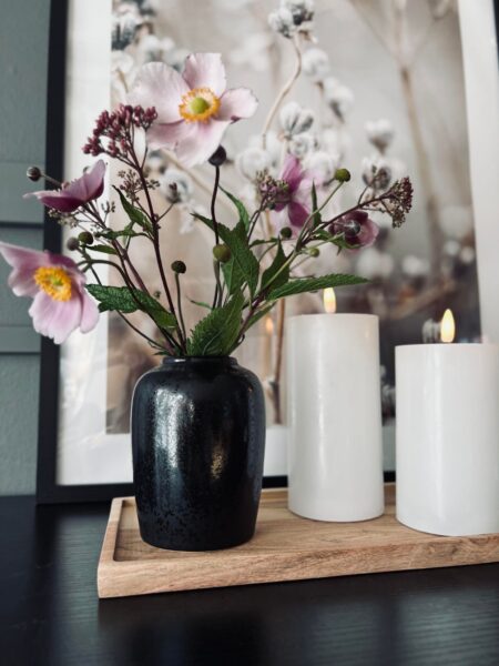 Vase H 12cm – Sort stentøj