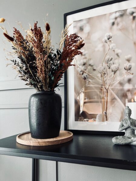 Vase H 20cm – Sort stentøj