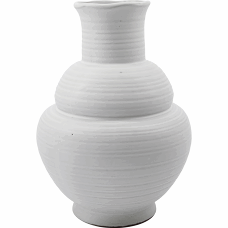 Vase, HDLiva, Hvid - White / Stoneware / h: 29 cm, dia: 20 cm