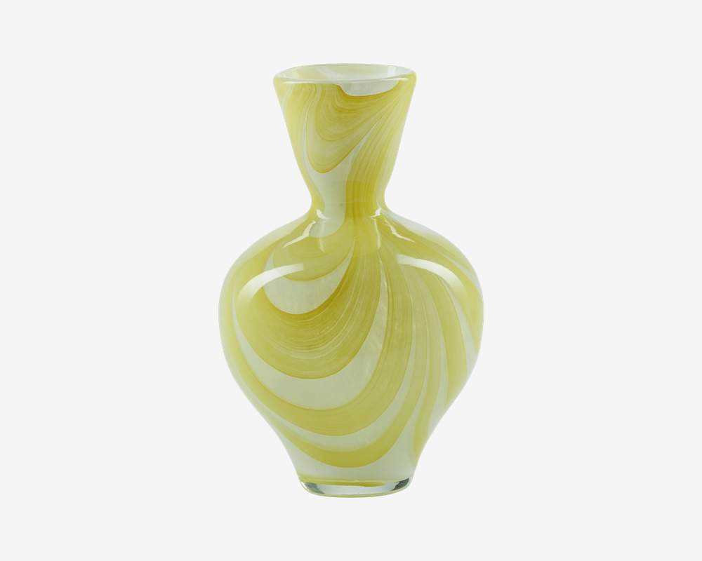 Vase Hjerteform Gul H.23,5 cm Vase Hjerteform Gul H.23,5 cm