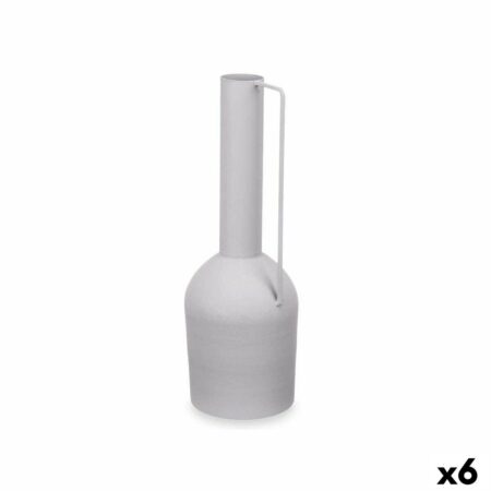 Vase Høj Grå Stål 13 x 39 x 13 cm (6 enheder)