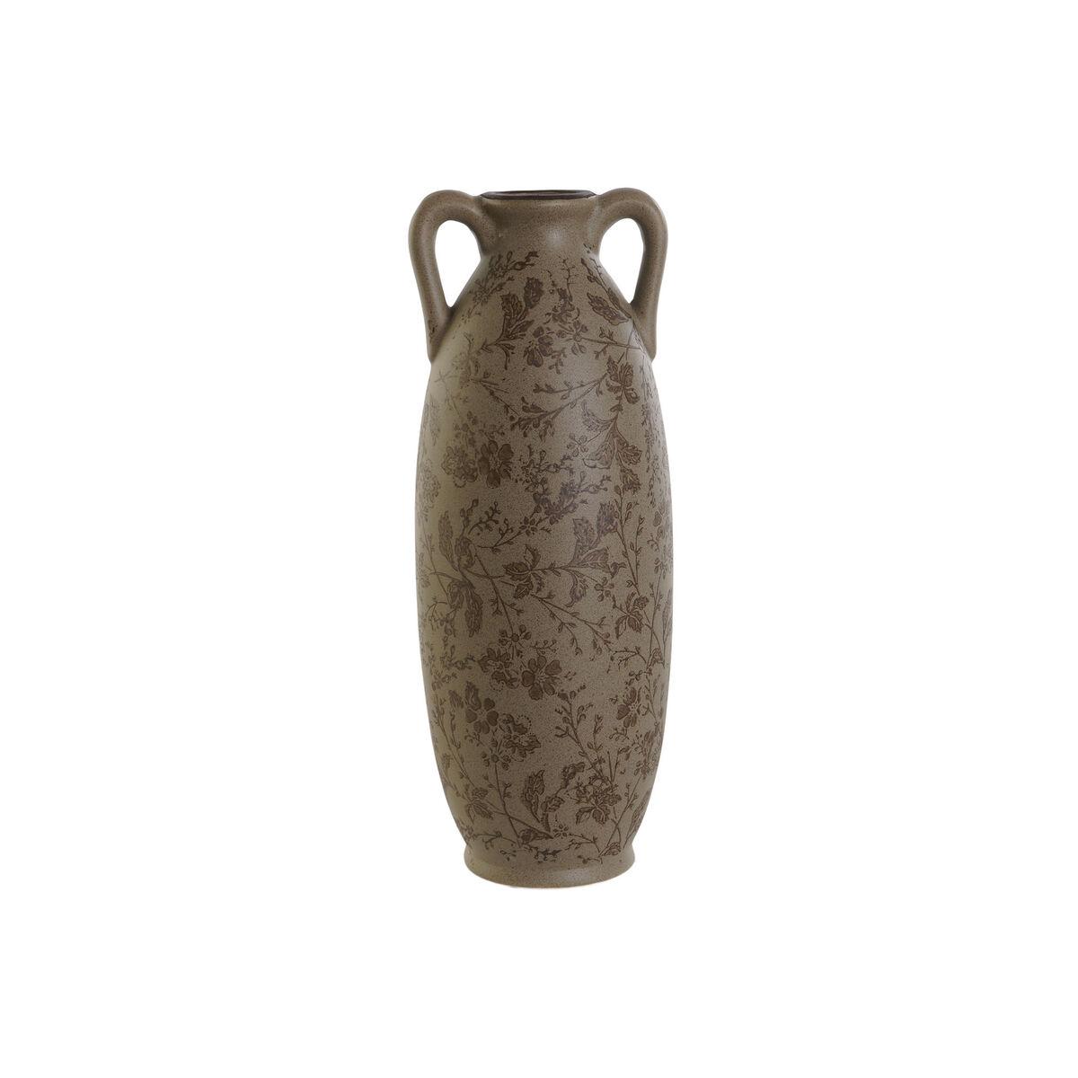 Vase Home ESPRIT Brun Grøn Stentøj Blad af en plante 13 x 13 x 35 cm Vase Home ESPRIT Brun Grøn Stentøj Blad af en plante 13 x 13 x 35 cm