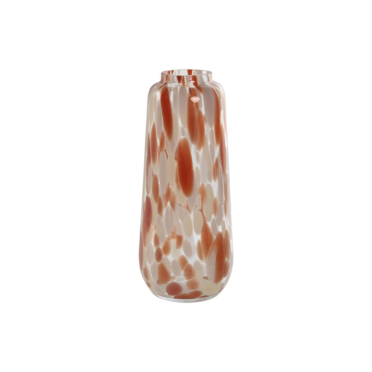 Vase Home ESPRIT Flødefarvet Terrakotta Krystal Moderne 12,5 x 12,5 x 30 cm Vase Home ESPRIT Flødefarvet Terrakotta Krystal Moderne 12,5 x 12,5 x 30 cm