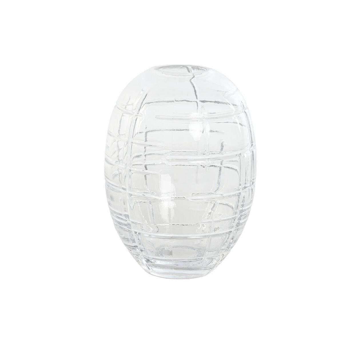 Vase Home ESPRIT Gennemsigtig Krystal Moderne 12 x 12 x 17 cm Vase Home ESPRIT Gennemsigtig Krystal Moderne 12 x 12 x 17 cm