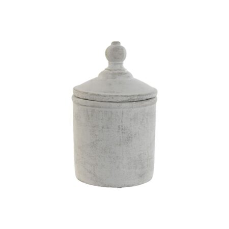 Vase Home ESPRIT Grå Cement Orientalsk 15 x 15 x 25 cm