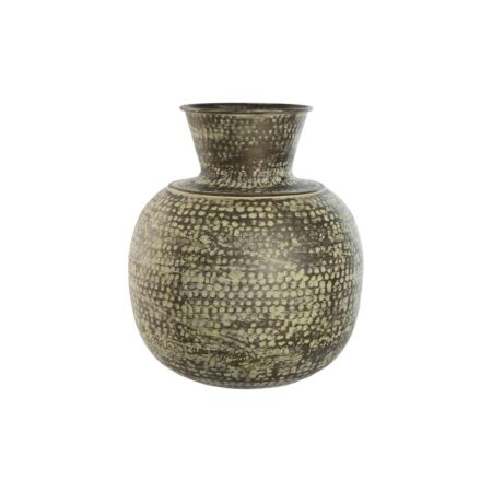 Vase Home ESPRIT Grøn Aluminium 42 x 42 x 45 cm