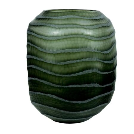 Vase Home ESPRIT Grøn Krystal Moderne 27 x 27 x 33 cm