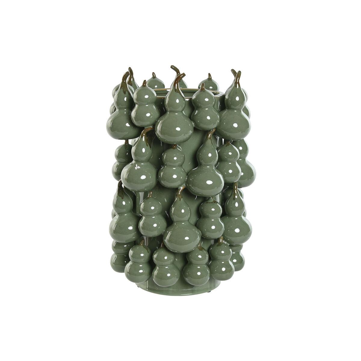 Vase Home ESPRIT Grøn Stentøj Tropisk 25 x 25 x 30 cm Vase Home ESPRIT Grøn Stentøj Tropisk 25 x 25 x 30 cm