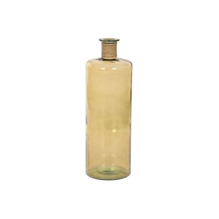 Vase Home ESPRIT Gul Tov Hærdet glas 25 x 25 x 75 cm