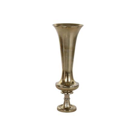 Vase Home ESPRIT Gylden Aluminium Moderne Vinglas 28,5 X 28,5 X 81 cm