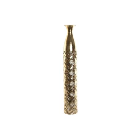 Vase Home ESPRIT Gylden Metal 14 x 14 x 91 cm