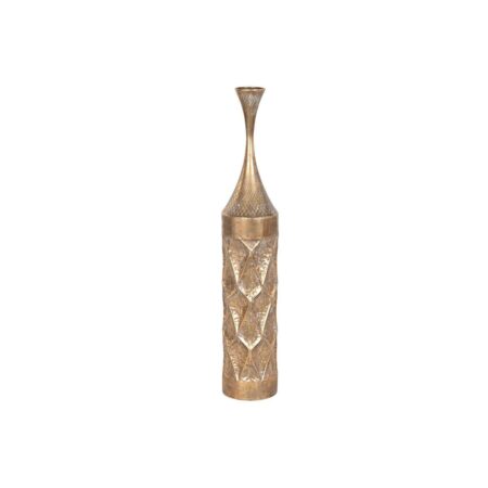 Vase Home ESPRIT Gylden Metal 18 x 18 x 97 cm