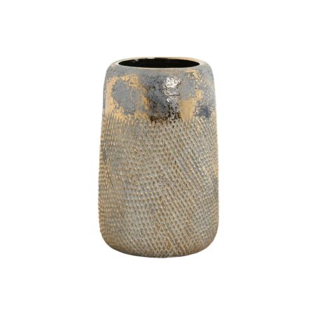 Vase Home ESPRIT Gylden To-farvet Stentøj Moderne Ældet overflade 17 x 17 x 26 cm