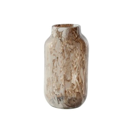 Vase Home ESPRIT Hvid Brun Krystal Moderne 17 x 17 x 30 cm