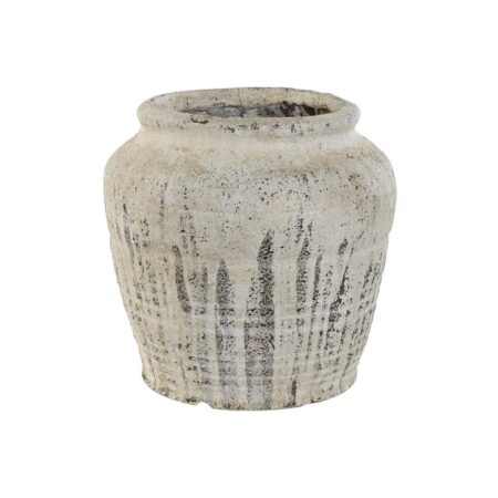 Vase Home ESPRIT Hvid Magnesium 28 x 28 x 27,5 cm