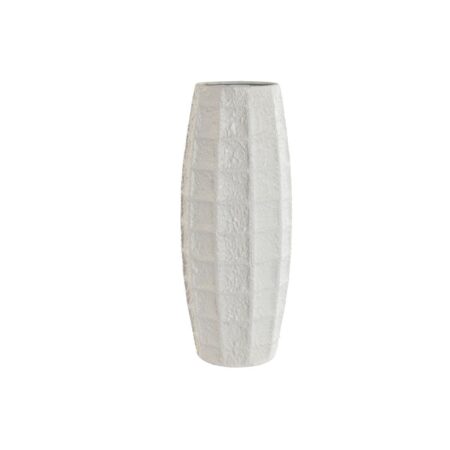 Vase Home ESPRIT Hvid Metal 17 X 17 X 42,5 cm