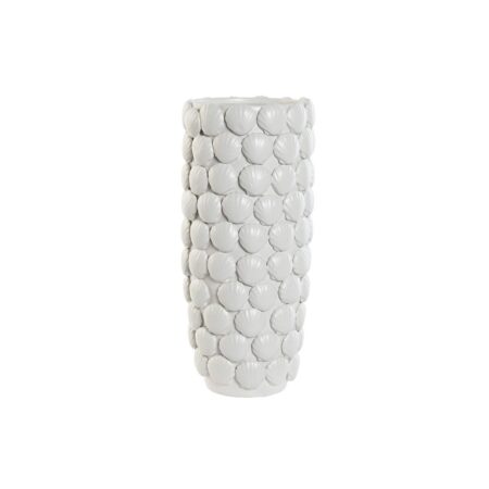 Vase Home ESPRIT Hvid Stentøj Middelhavet 15,5 X 15,5 X 33,5 cm