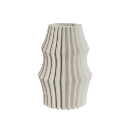 Vase Home ESPRIT Hvid Stentøj Moderne 15 x 15 x 22,5 cm