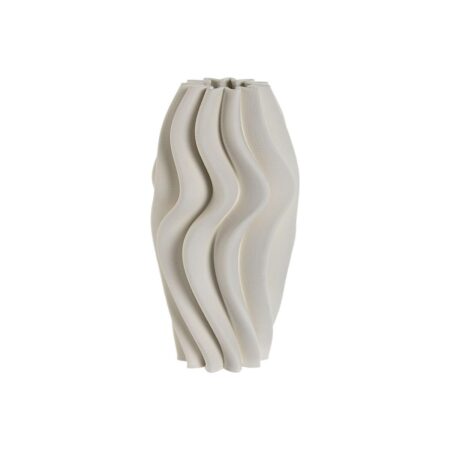 Vase Home ESPRIT Hvid Stentøj Moderne 16 x 16 x 32 cm