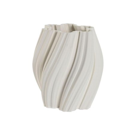 Vase Home ESPRIT Hvid Stentøj Moderne 19,5 X 19,5 X 23 cm