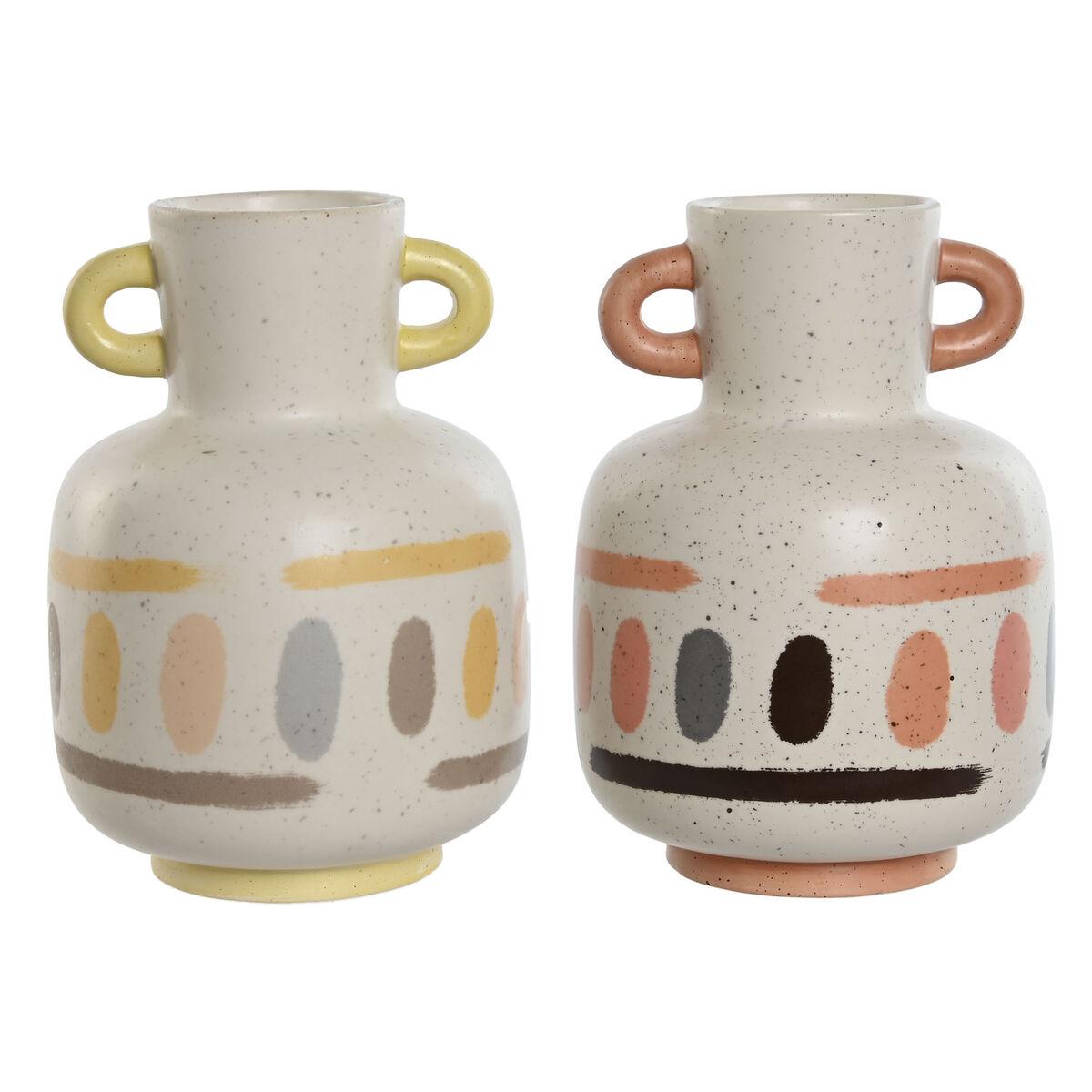 Vase Home ESPRIT Multifarvet Dolomite 16 x 16 x 22 cm (2 enheder) Vase Home ESPRIT Multifarvet Dolomite 16 x 16 x 22 cm (2 enheder)