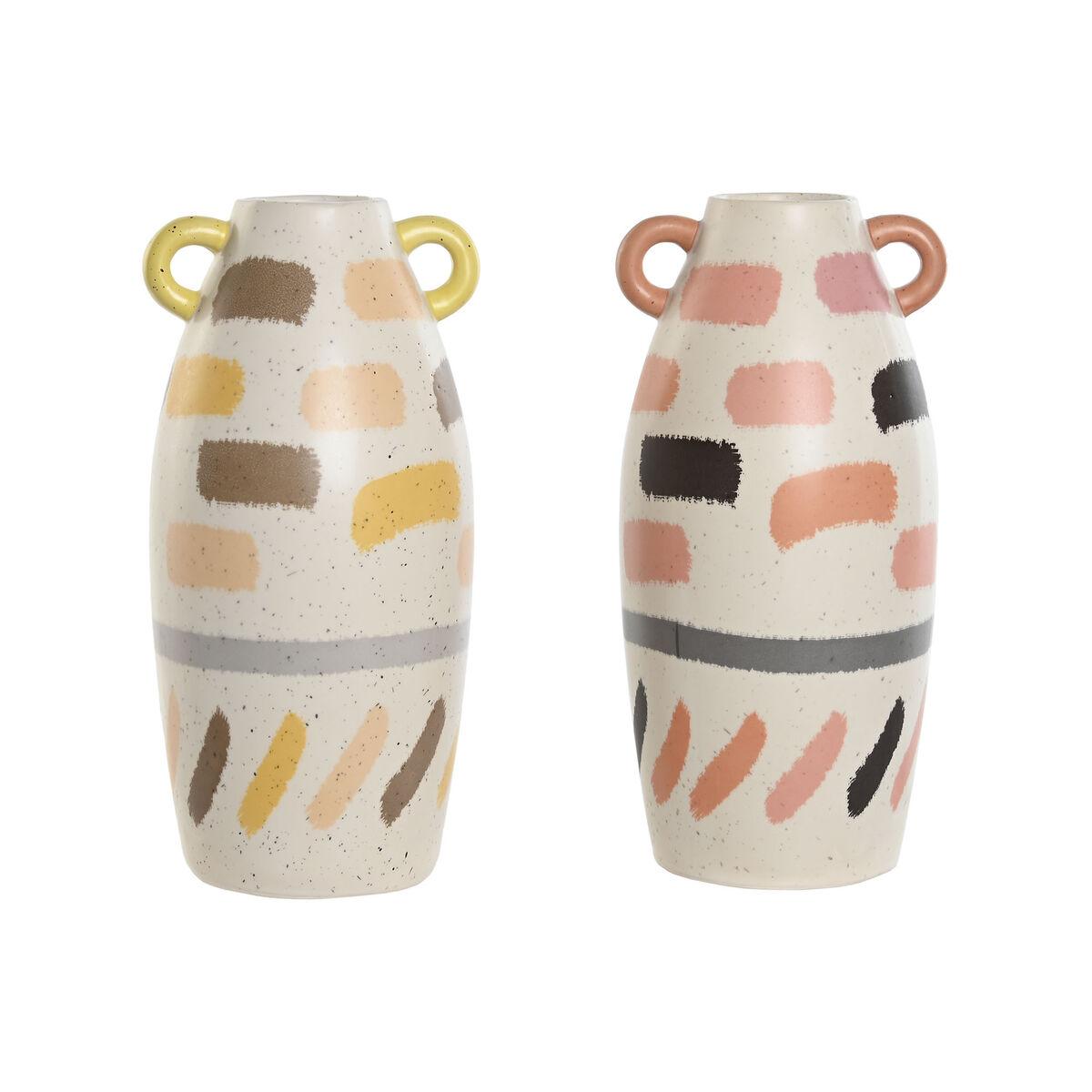Vase Home ESPRIT Multifarvet Dolomite 17 x 17 x 35 cm (2 enheder) Vase Home ESPRIT Multifarvet Dolomite 17 x 17 x 35 cm (2 enheder)