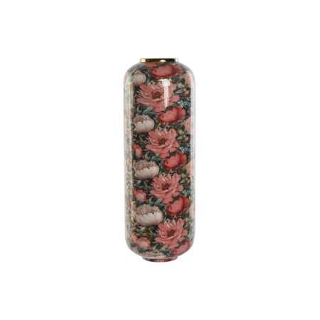 Vase Home ESPRIT Multifarvet Pink Metal 25 x 25 x 69,3 cm