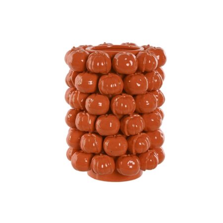 Vase Home ESPRIT Orange Keramik Stentøj Tropisk 25 x 25 x 30 cm