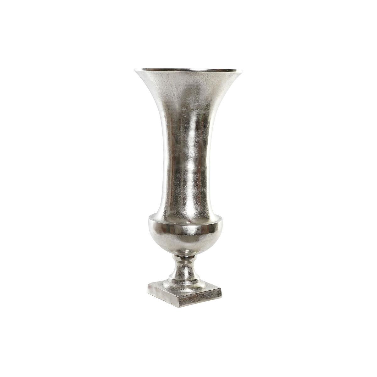 Vase Home ESPRIT Sølvfarvet Aluminium Moderne Vinglas 28,5 X 28,5 X 61,5 cm Vase Home ESPRIT Sølvfarvet Aluminium Moderne Vinglas 28,5 X 28,5 X 61,5 cm