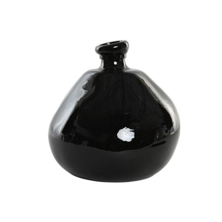 Vase Home ESPRIT Sort Genbrugsglas 31 x 31 x 32 cm
