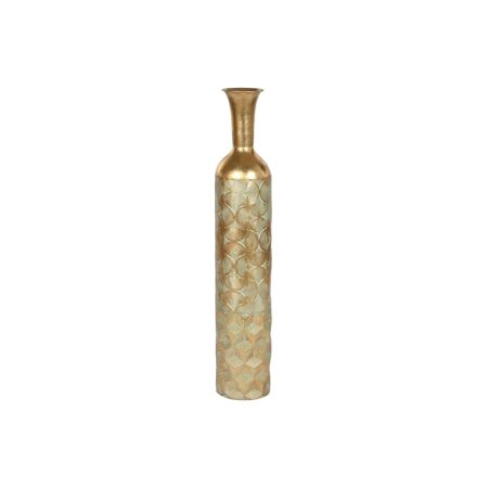 Vase Home ESPRIT Sort Gylden Metal Araber 16 x 16 x 91 cm