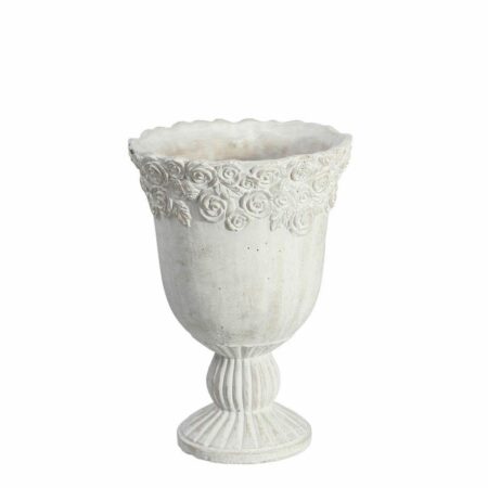 Vase Hvid Cement 28 x 28 x 39 cm