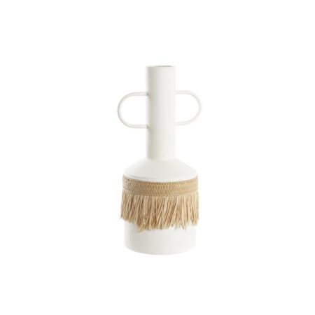 Vase Hvid Natur Metal 20 x 16 x 40 cm
