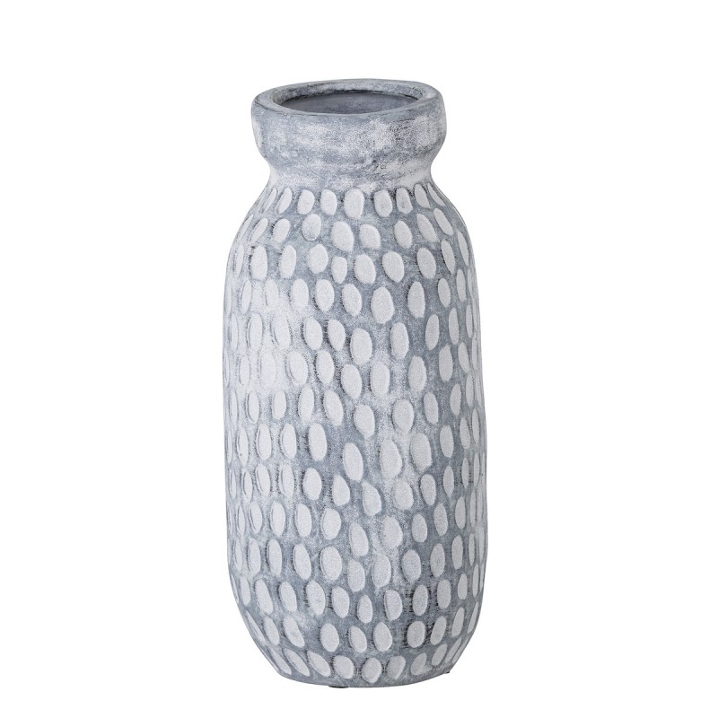 Vase "Jac" blågrå m/ hvidt mønster - Bloomingville H: 30 cm Vase "Jac" blågrå m/ hvidt mønster - Bloomingville H: 30 cm