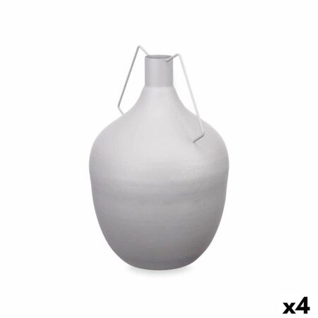 Vase Karaffel Grå Stål 24 x 40 x 24 cm (4 enheder)