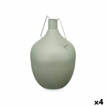Vase Karaffel Grøn Stål 24 x 40 x 24 cm (4 enheder)