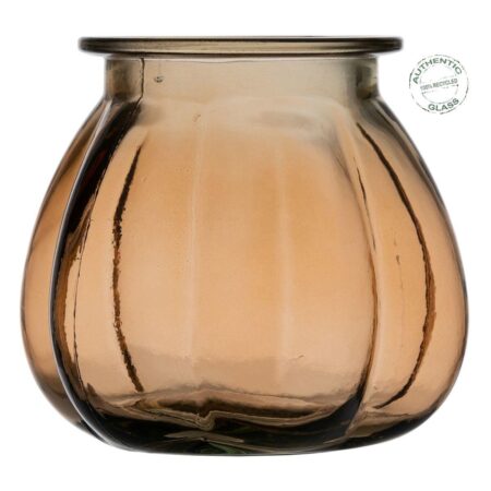 Vase Karamel genbrugsglas 18 x 18 x 16 cm