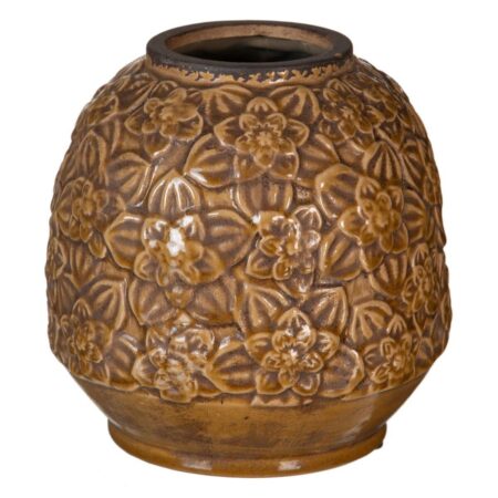 Vase Keramik Brun 20 x 20 x 20 cm