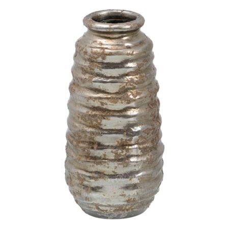 Vase Keramik Sølv 15 x 15 x 30 cm