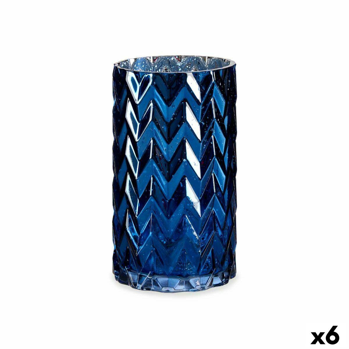 Vase Kobberstik Øre (af hvede) Blå Krystal 11,3 x 19,5 x 11,3 cm (6 enheder) Vase Kobberstik Øre (af hvede) Blå Krystal 11,3 x 19,5 x 11,3 cm (6 enheder)
