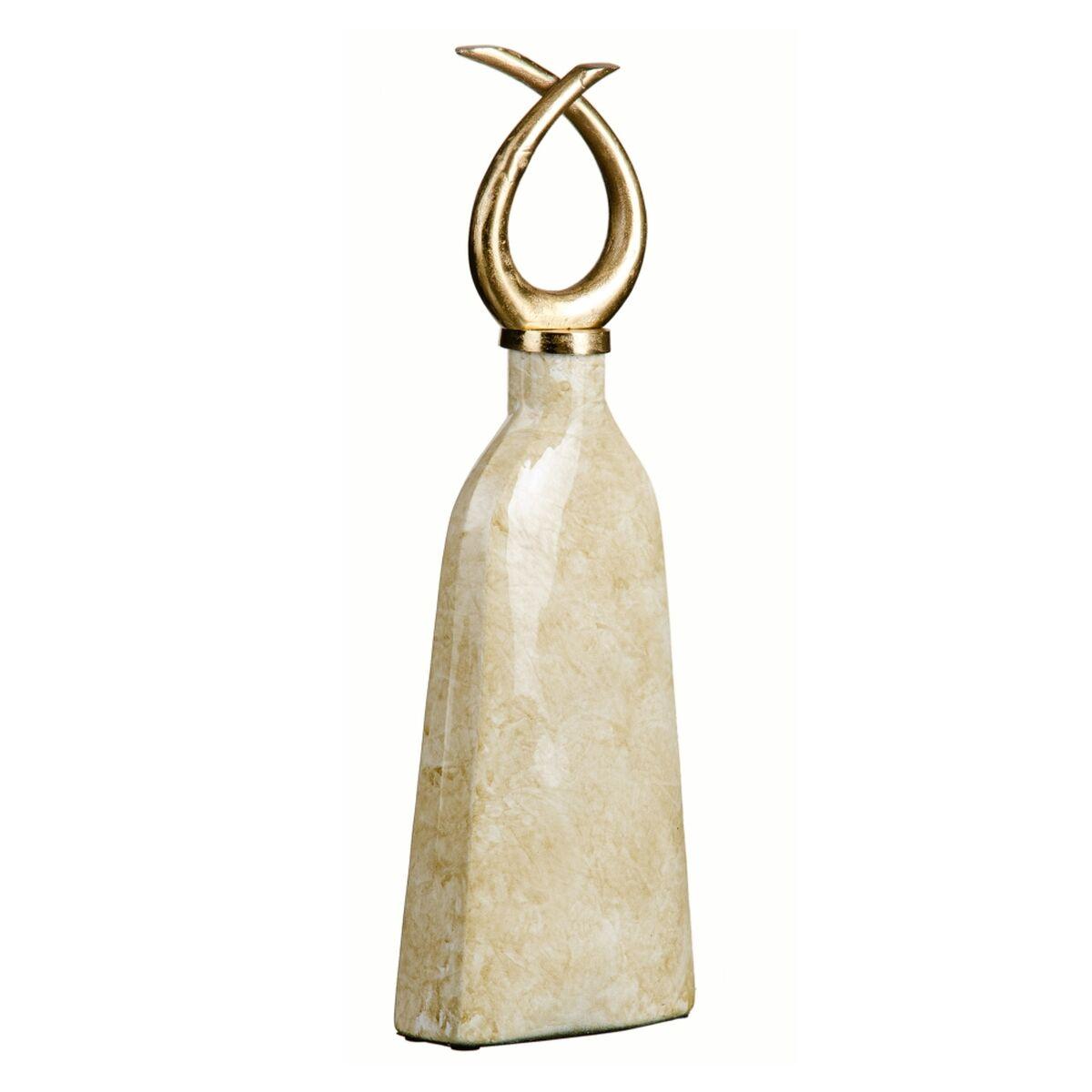 Vase Krystal Gylden Metal Hvid 10 x 10 x 53 cm Vase Krystal Gylden Metal Hvid 10 x 10 x 53 cm