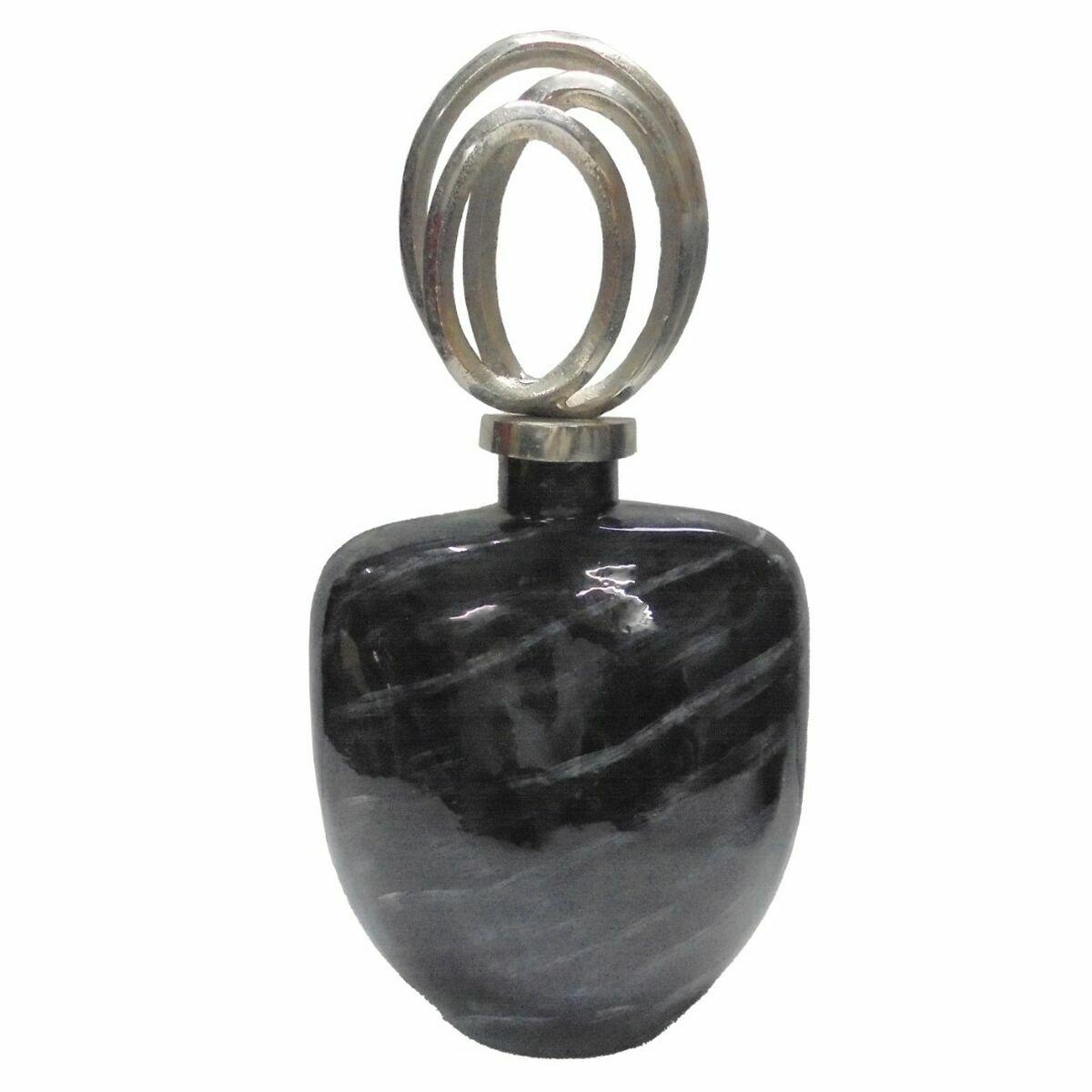 Vase Krystal Sølvfarvet Sort Aluminium Moderne (23 x 13 x 41 cm) Vase Krystal Sølvfarvet Sort Aluminium Moderne (23 x 13 x 41 cm)