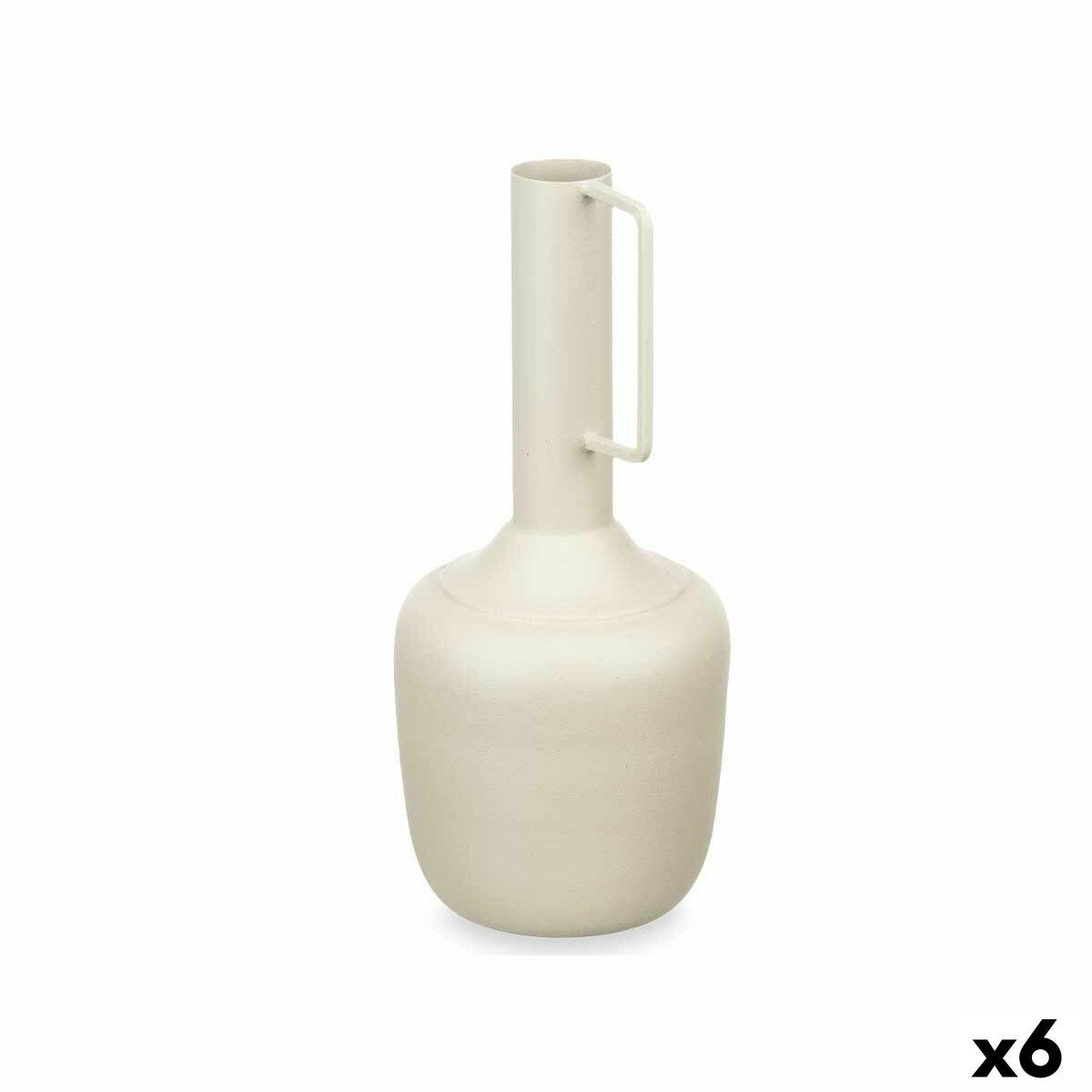 Vase Med håndtag Lys brun Stål 12 x 30 x 12 cm (6 enheder) Vase Med håndtag Lys brun Stål 12 x 30 x 12 cm (6 enheder)
