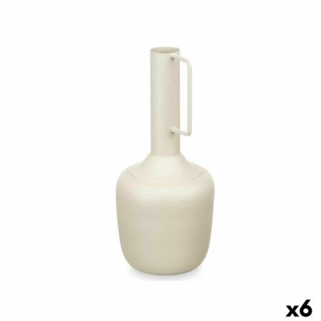 Vase Med håndtag Lys brun Stål 12 x 30 x 12 cm (6 enheder)