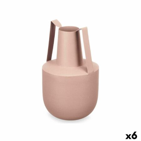 Vase Med håndtag Sand Stål 14 cm (6 enheder)