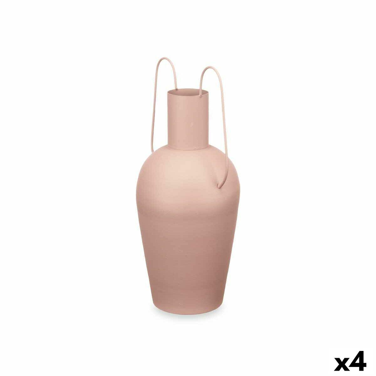 Vase Med håndtag Sand Stål 24 x 45 x 18 cm (4 enheder) Vase Med håndtag Sand Stål 24 x 45 x 18 cm (4 enheder)