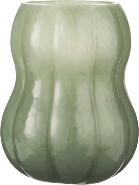 Vase M/riller Veneto Gennemfarvet Grønt Glas