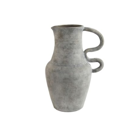 Vase - Multifarvet terrakotta, lysegrå, håndlavet