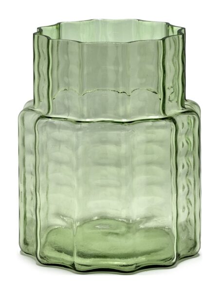Vase N°4 Green Transparent Waves Serax Green