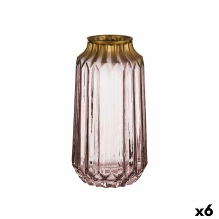 Vase Pink Glas 13 x 23,5 x 13 cm (6 enheder)